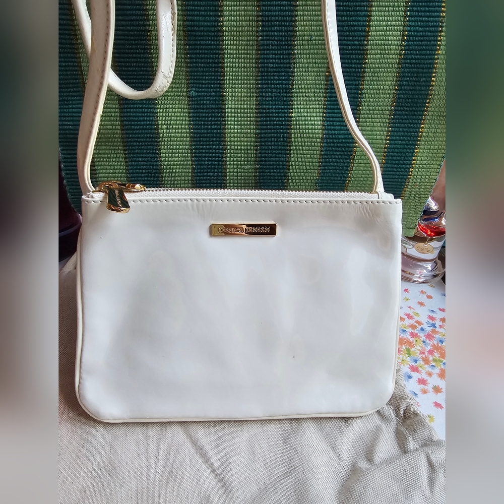 Jessica Jensen White Patent Leather Small Crossbody